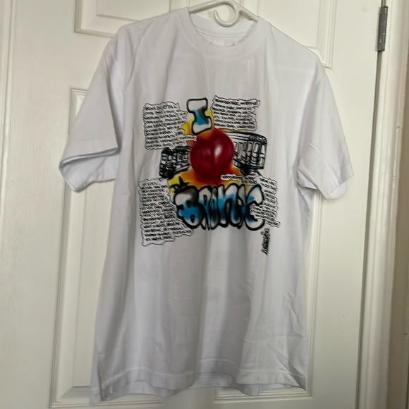 Awake Men’s Large white t-shirt.NWOTFire benefit. Limited release airbrushed - Picture 2 of 11